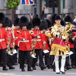 Grenadier Guards marching at the Queen's Diamond Jubilee State procession